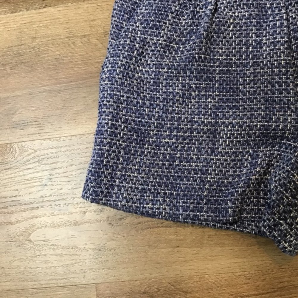 Harve Benard Shorts Tweed Blue Black Size 6